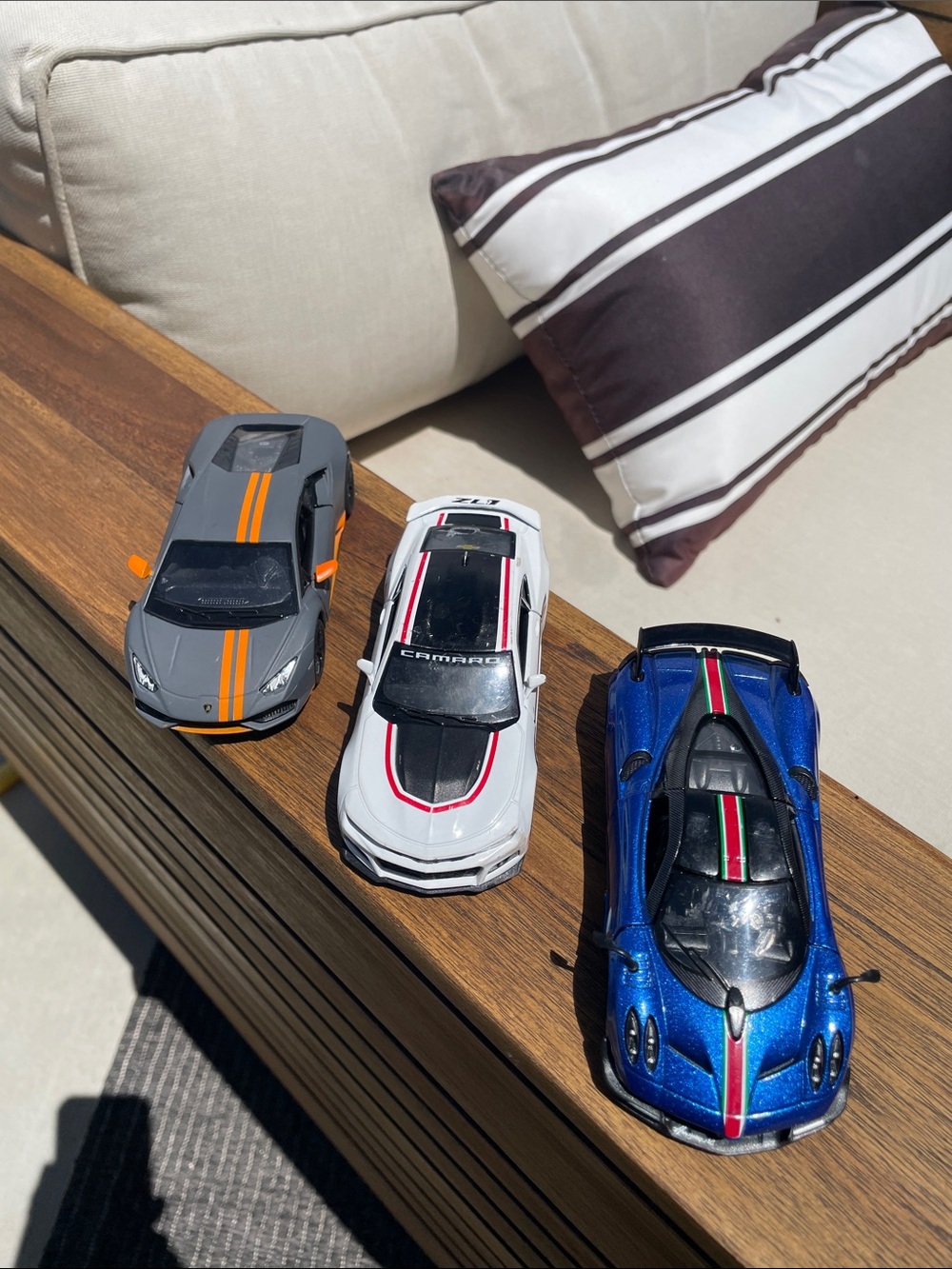 Kids Racing Car Toy Set - Gray, White & Blue Sports Cars